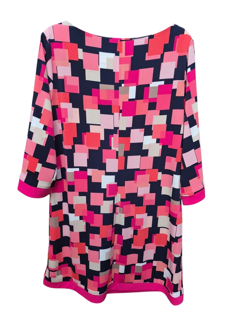 Jessica Howard Navy Pink Geometric Shift Dress
